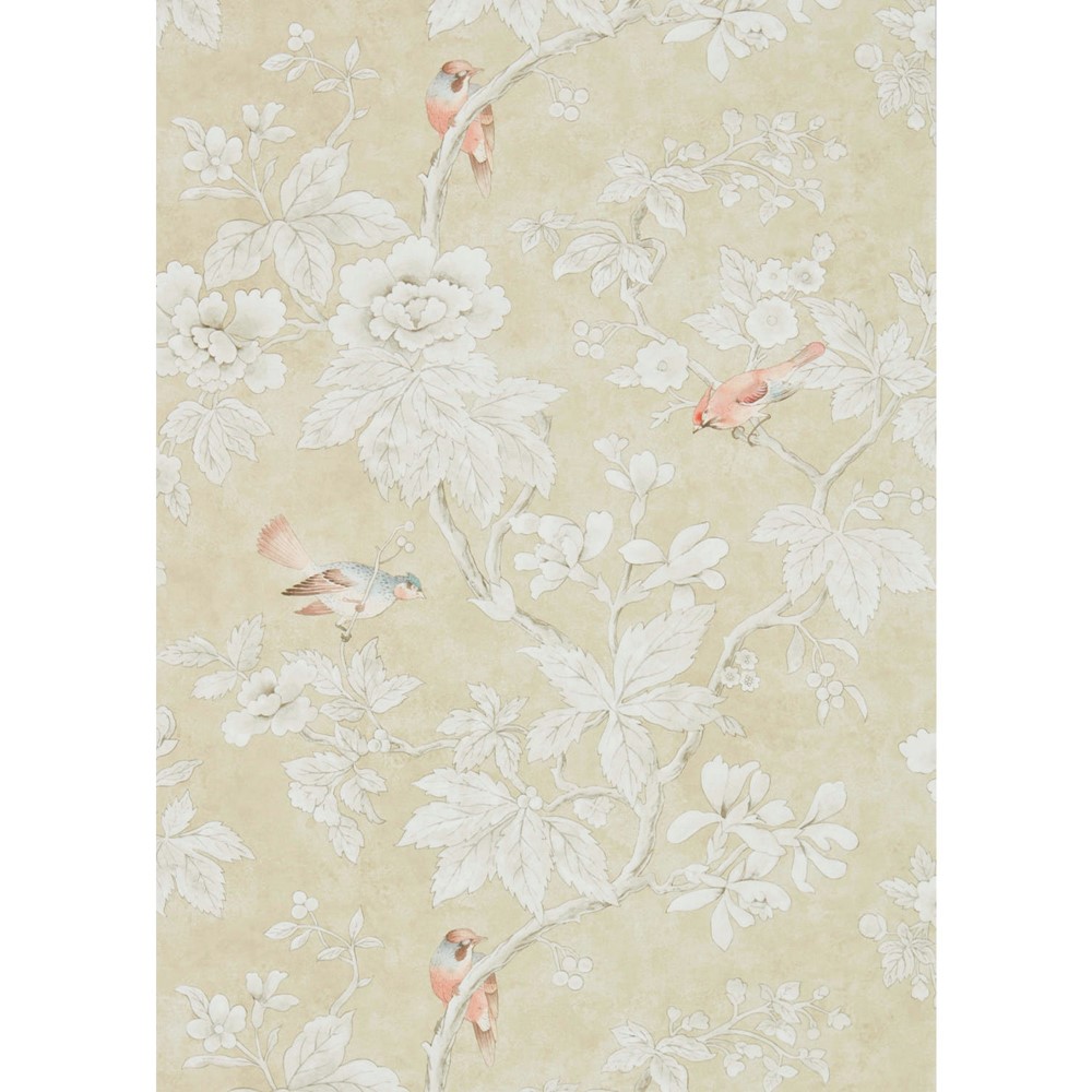 Chiswick Grove 216385 Wallpaper by Sanderson in Gold Yellow